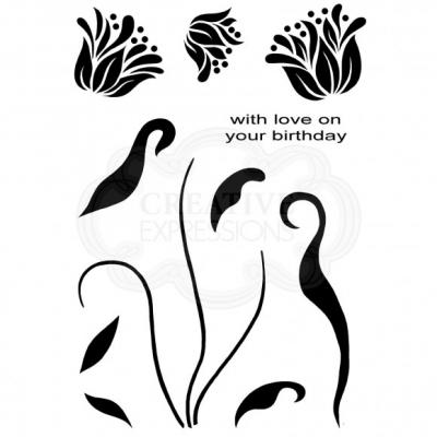 Creative Expressions Clear Stamps - Tulip Set